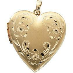 14K Yellow Gold Heart Design Locketyellow 