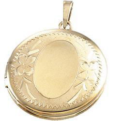 14K Yellow Gold Round Locketyellow 