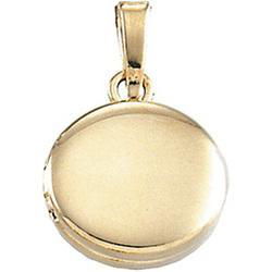 14K Yellow Gold Round Locketyellow 