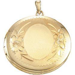 14K Yellow Gold Round Locketyellow 