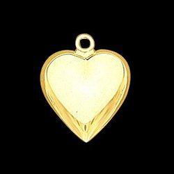 14K Yellow Gold Heart Dangle Pendantyellow 
