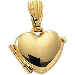 14K Yellow Gold Heart Design Locketyellow 