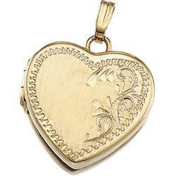 14K Yellow Gold Heart Design Locketyellow 