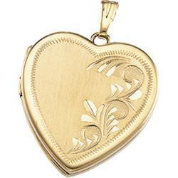14K Yellow Gold Heart Design Locketyellow 