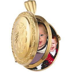 14K Yellow Gold Oval Family Victorian Locketyellow 