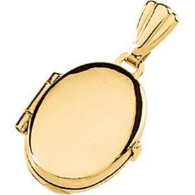 14K Yellow Gold Oval Victorian Locketyellow 