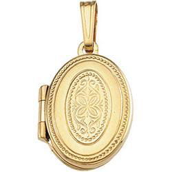 14K Yellow Gold Oval Small Locketyellow 