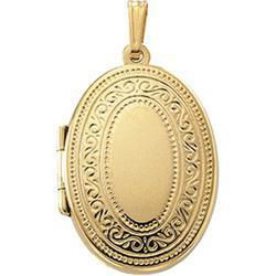 14K Yellow Gold Oval Large Locketyellow 