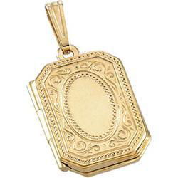14K Yellow Gold Rectangle Locketyellow 