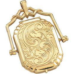 14K Yellow Gold Large Swivel Locketyellow 