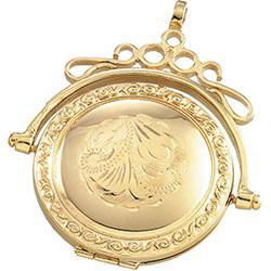 14K Yellow Gold Round Swivel Locketyellow 