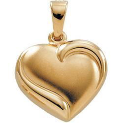 14K Yellow Gold Heart Design Pendantyellow 