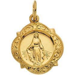 14K Yellow Gold Miraculous Medalyellow 
