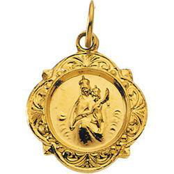 14K Yellow Gold Scapular Medalyellow 