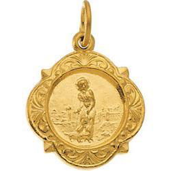 14K Yellow Gold St. Lazarus Medalyellow 