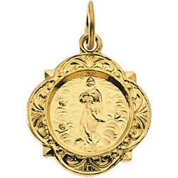 14K Yellow Gold Our Lady Of Assumption Medalyellow 