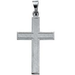 14K White Gold Cross Pendantwhite 