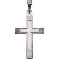 14K White Gold Cross Pendantwhite 