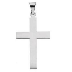 14K White Gold Cross Pendantwhite 