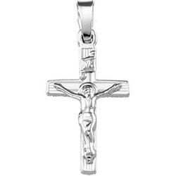 14K Two Tone Gold Crucifix Pendanttwo 