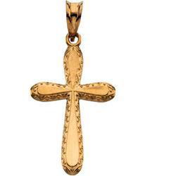 14K Yellow Gold Fancy Cross Pendantyellow 