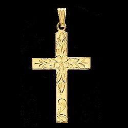 14K Yellow Gold Fancy Cross Pendantyellow 