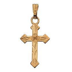 14K Yellow Gold Fancy Cross Pendantyellow 