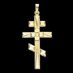14K Yellow Gold Orthodox Cross Pendantyellow 