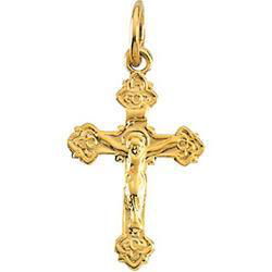 14K Yellow Gold Child's Crucifix Pendantyellow 