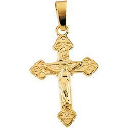 14K Yellow Gold Child's Crucifix Pendantyellow 