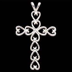 14K White Gold Cross Pendantwhite 