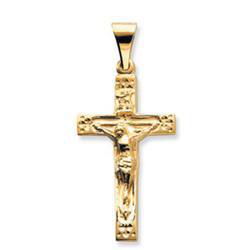 14K Yellow Gold Crucifix Pendantyellow 