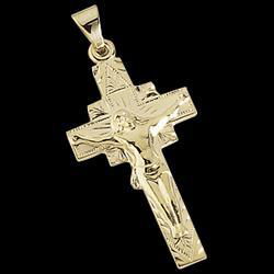 14K Yellow Gold Crucifix Pendantyellow 