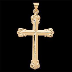 14K White Gold Cross Pendantwhite 