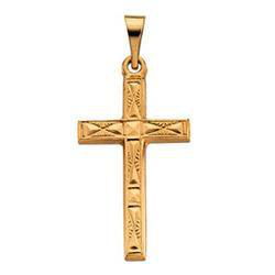 14K Yellow Gold Cross Pendantyellow 