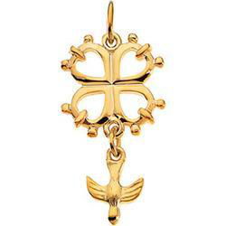 14K Yellow Gold Huguenot Cross Pendantyellow 