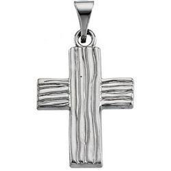14K Yellow Gold Rugged Cross Pendant With Boxyellow 