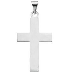 14K White Gold Cross Pendantwhite 