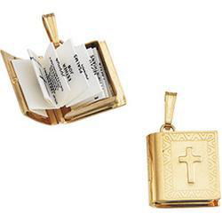 14K Yellow Gold Bible Locketyellow 
