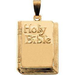 14K Yellow Gold Bible Pendantyellow 