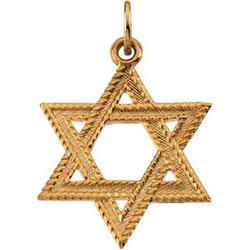 14K Yellow Gold Star Of David Pendantyellow 