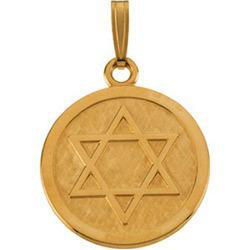 14K Yellow Gold Star Of David Pendantyellow 