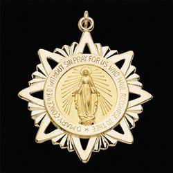 14K Yellow Gold Miraculous Medalyellow 