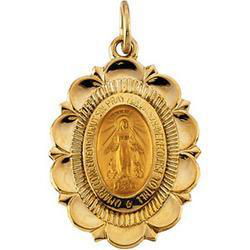 14K Yellow Gold Miraculous Medalyellow 