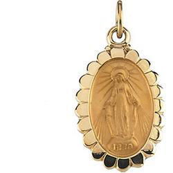 14K Yellow Gold Miraculous Medalyellow 