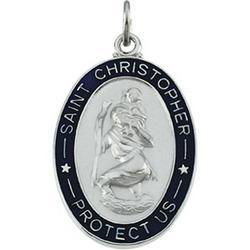 Sterling Silver St. Christopher Medalsterling 