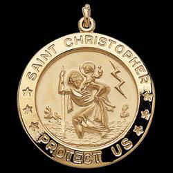 Sterling Silver St. Christopher Medalsterling 