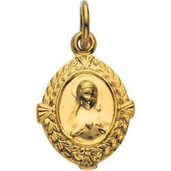 14K Yellow Gold Immaculate Heart Of Mary Medalyellow 