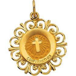 14K Yellow Gold Confirmation Medalyellow 