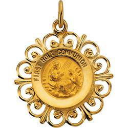 14K Yellow Gold First Communion Medalyellow 